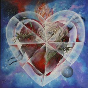 100 Heart Blue Rose